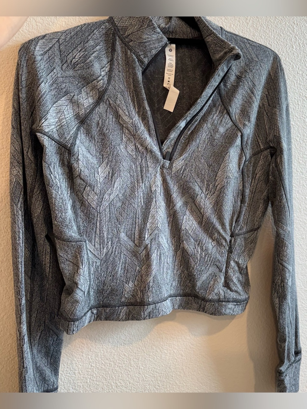 lululemon athletica Gray Patterned Define Quarter-Zip Define Pullover Jacket